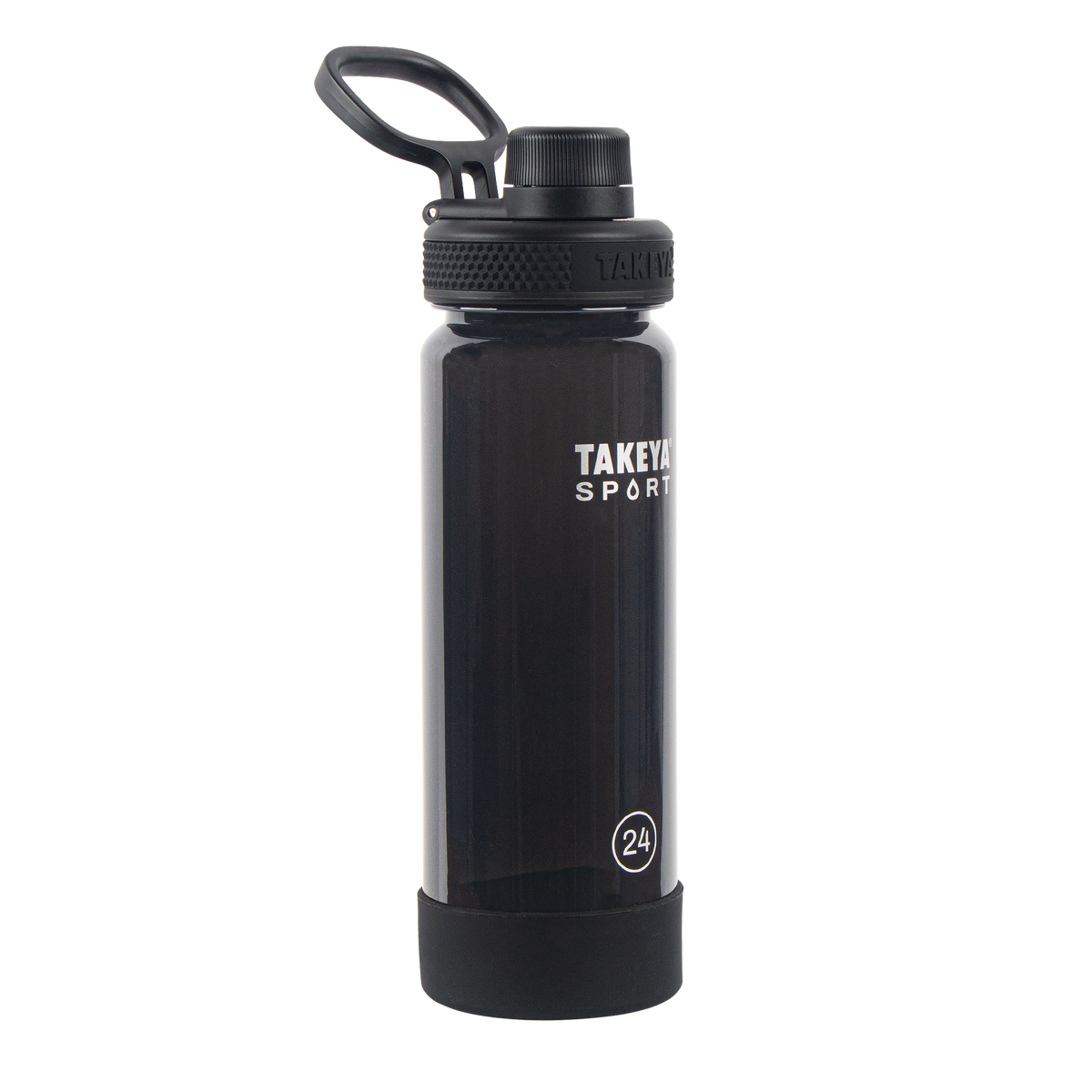 tritan-sport-water-bottle-with-spout-lid-l7 51664-TKS-Tritan-Spout-24-GrandSlamBlack-frontangle.png