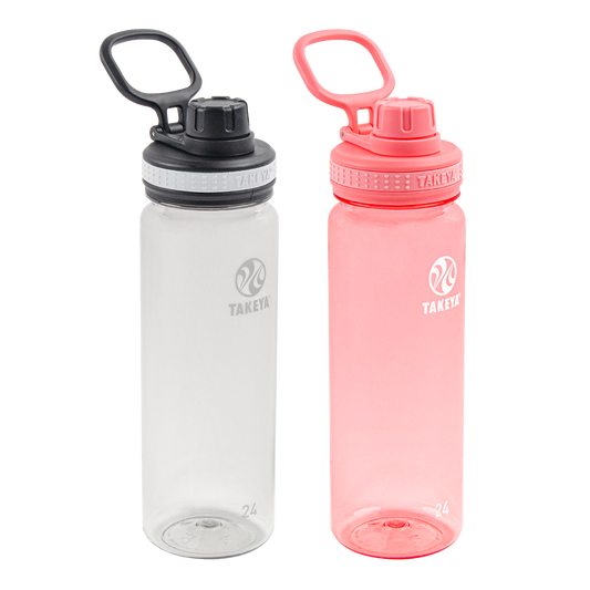 tritan-water-bottle-bundle-with-spout-lid-2-pack-m9 51689-Tritan-Spout-24-2pk-Clear-FlutterPink-angle_2e2a67e8-7240-4517-90e1-85605eacf4b2.png